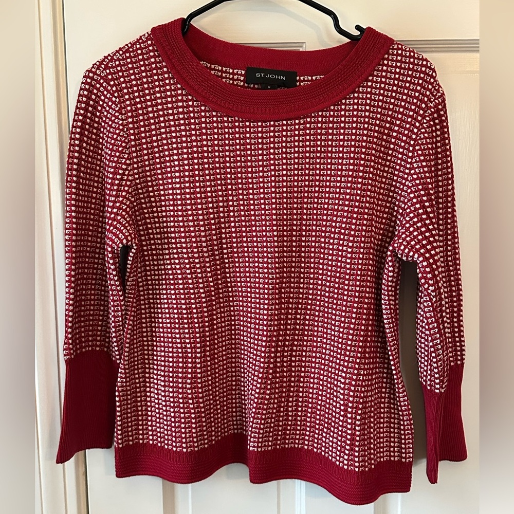 St. John Red Wool Sweater for Women